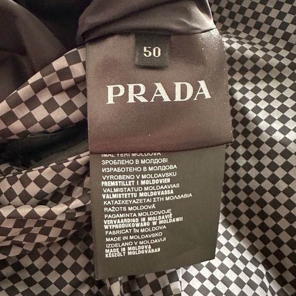 Prada Reversible Bomber Jacket US40 (IT50) Black Grey - Picture 9 of 11